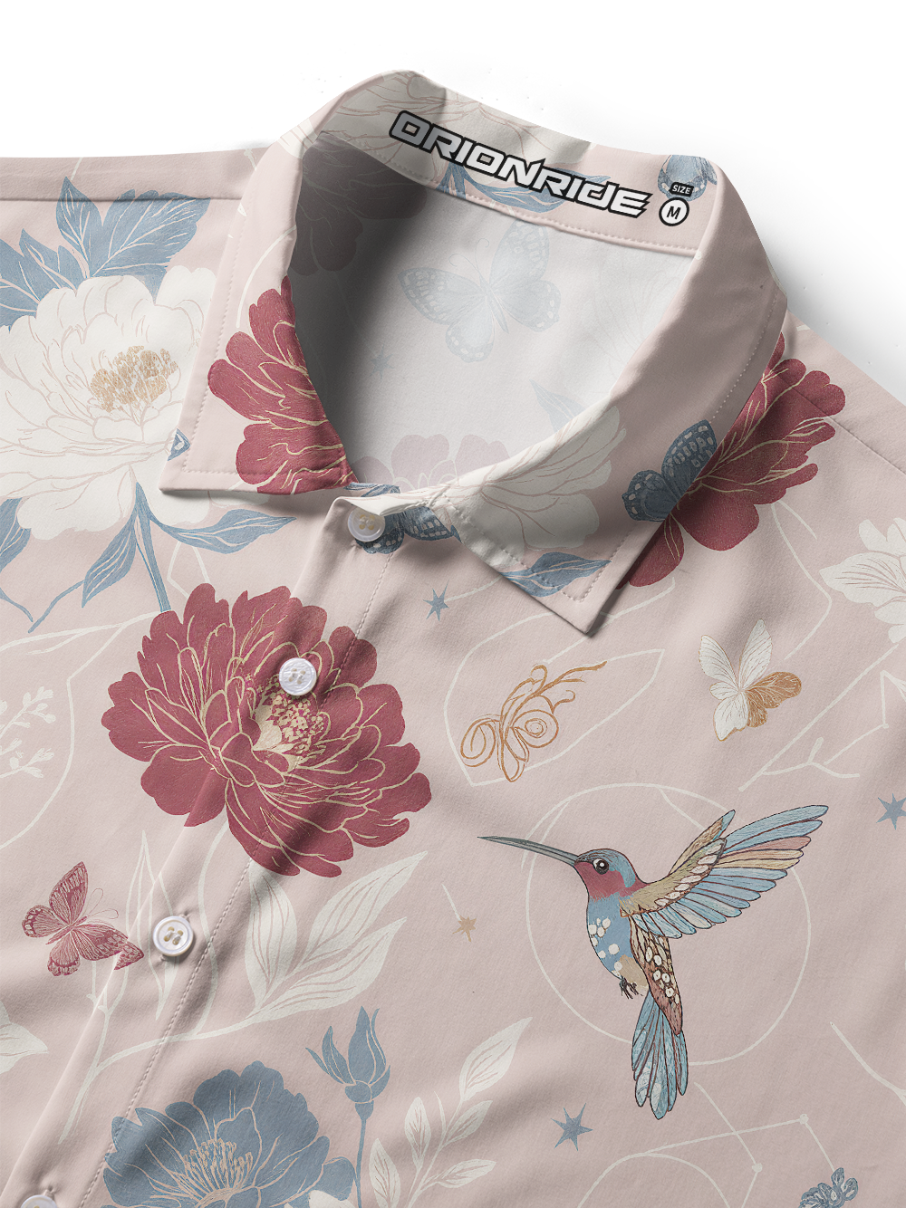 Orionride Dusty Rose Zipper Pockets Ultra Lightweight Short Sleeves Women's Gravel Shirt