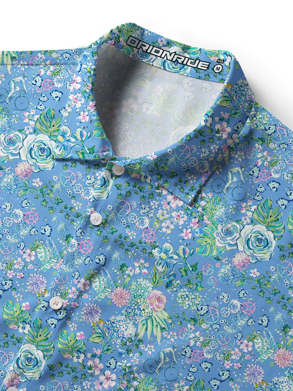 Orionride Whispering Roses Zipper Pockets Ultra Lightweight Short Sleeves Women's Gravel Shirt