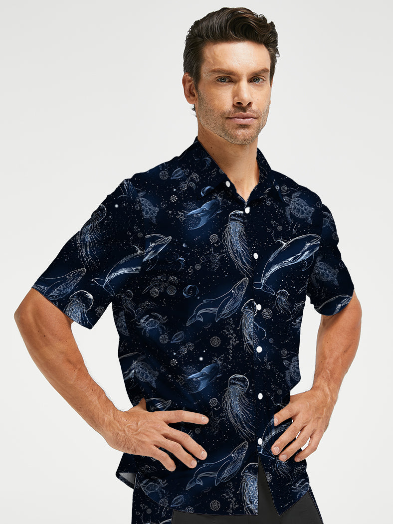 Orionride Secrets Of The Ocean Zipper Pockets Ultra Lightweight Short Sleeves Gravel Shirt
