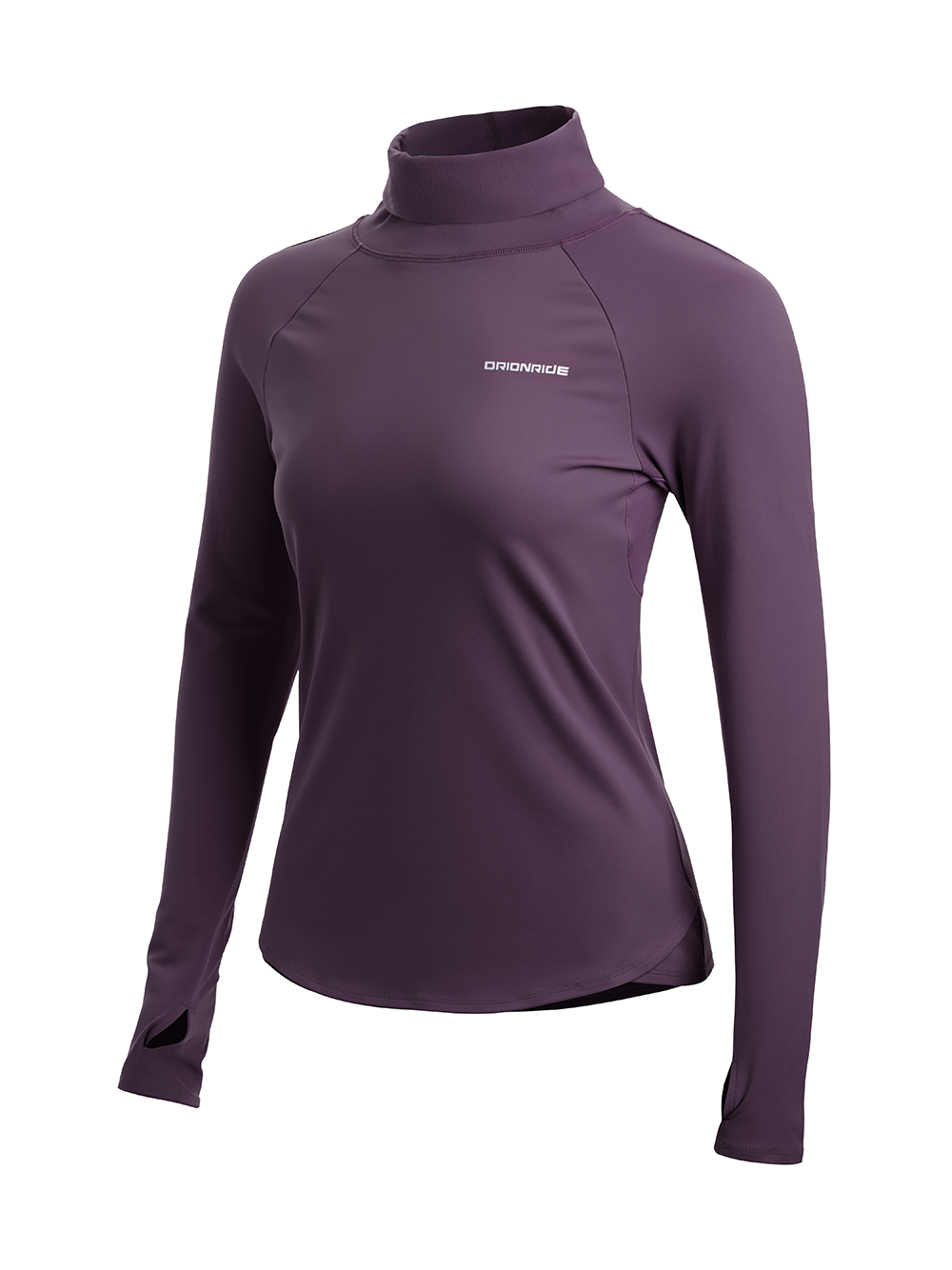 Orionride Women's Turtleneck Thermal Long Sleeve Cycling Shirt Purple