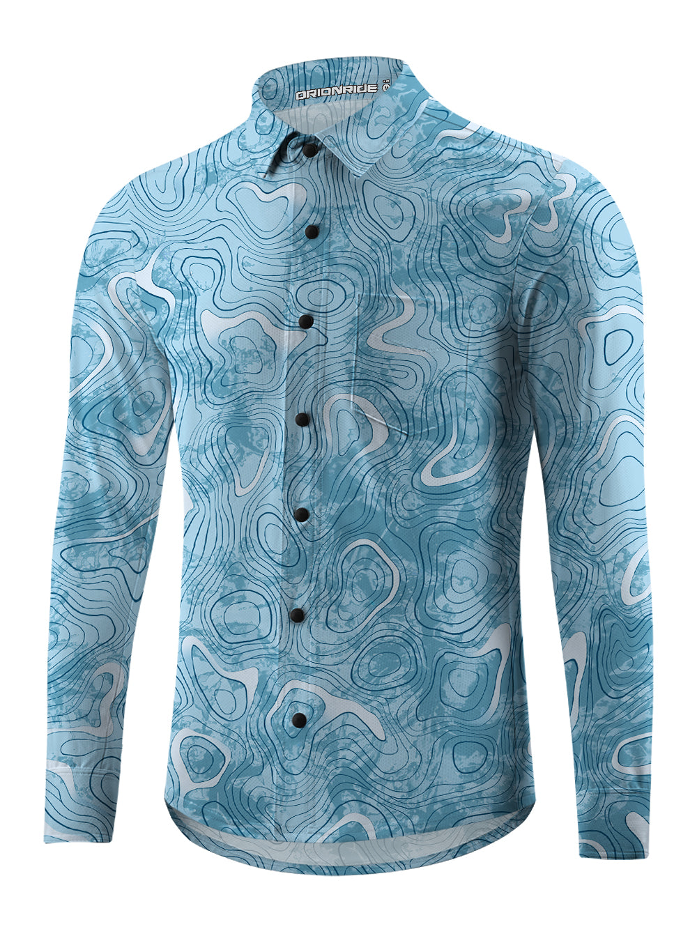 Orionride Mysterious Contours Men's Stretchy Breathable Long Sleeve Gravel Shirt