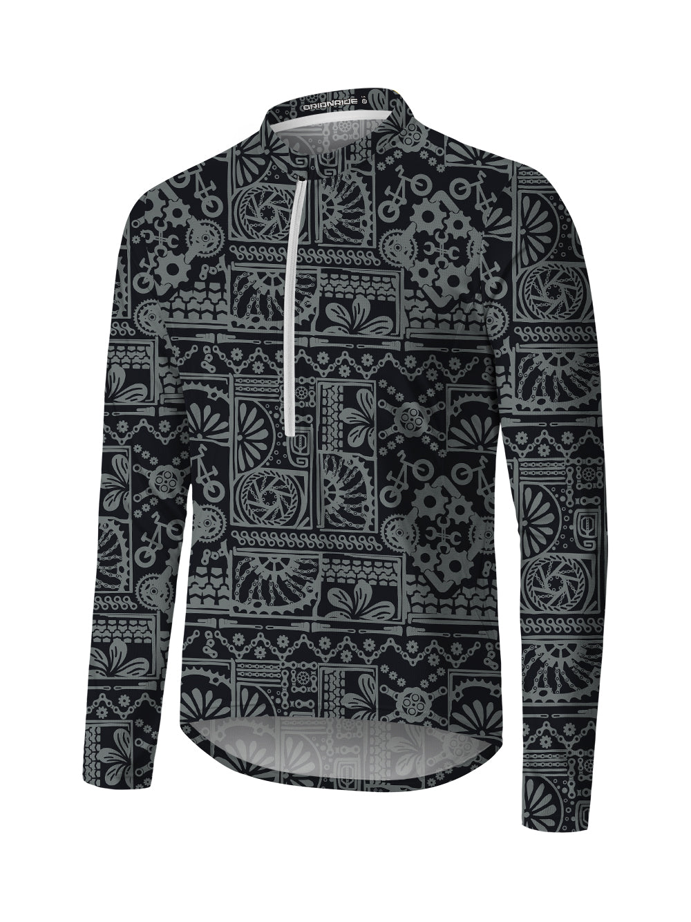 Orionride Parts House Long Sleeve Half Zipper Mountain Bike Jersey