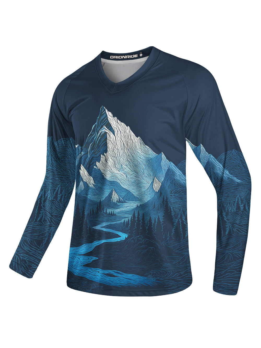 Orionride Quiet Mountain Peaks Long Sleeve Downhill Jersey
