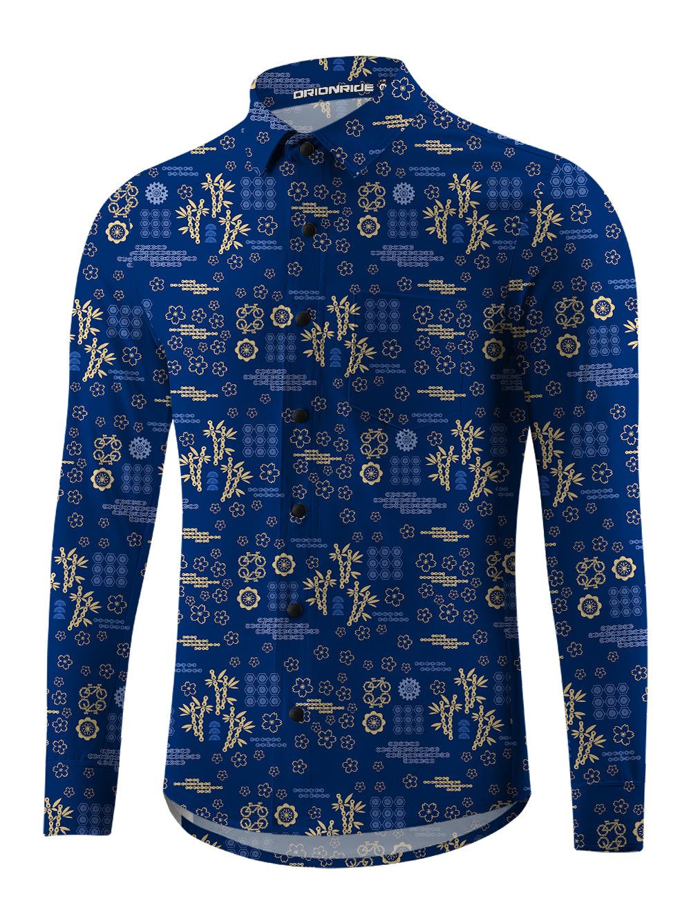 Orionride Bamboo Gear Men's Stretchy Breathable Long Sleeve Gravel Shirt