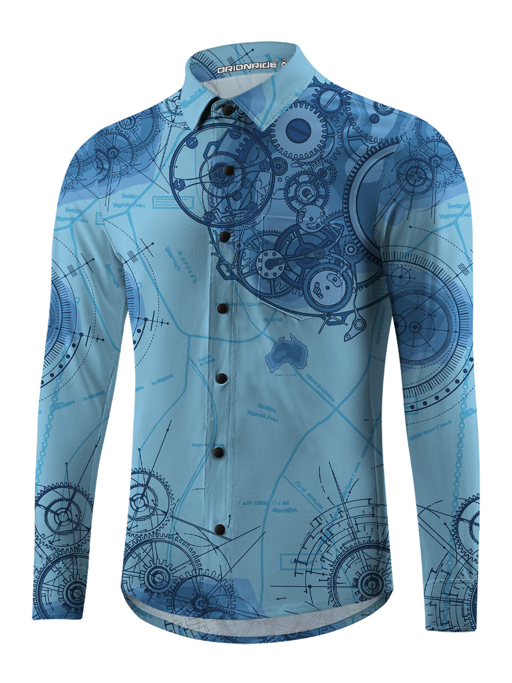 Orionride Gear Structure Men's Stretchy Breathable Long Sleeve Gravel Shirt