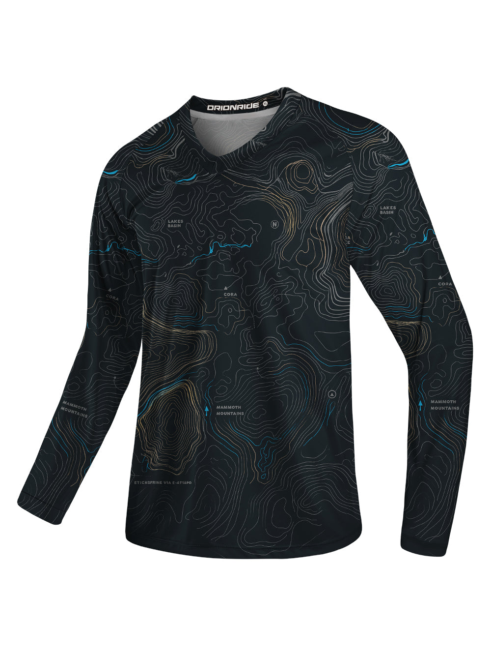 Orionride Panoramic Map Long Sleeve Downhill Jersey