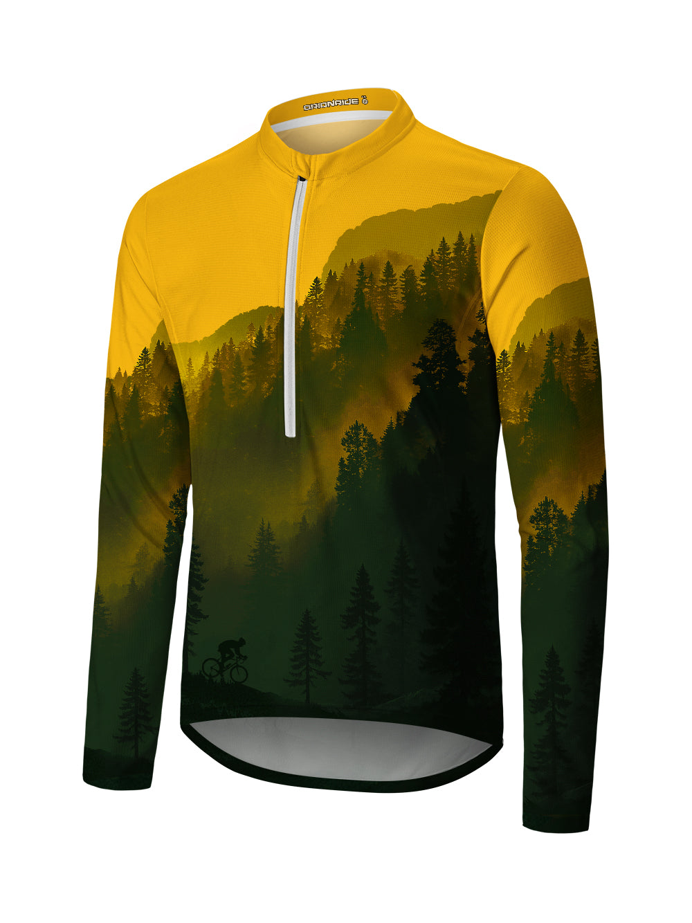 Orionride Noon Forest Long Sleeve Half Zipper Mountain Bike Jersey