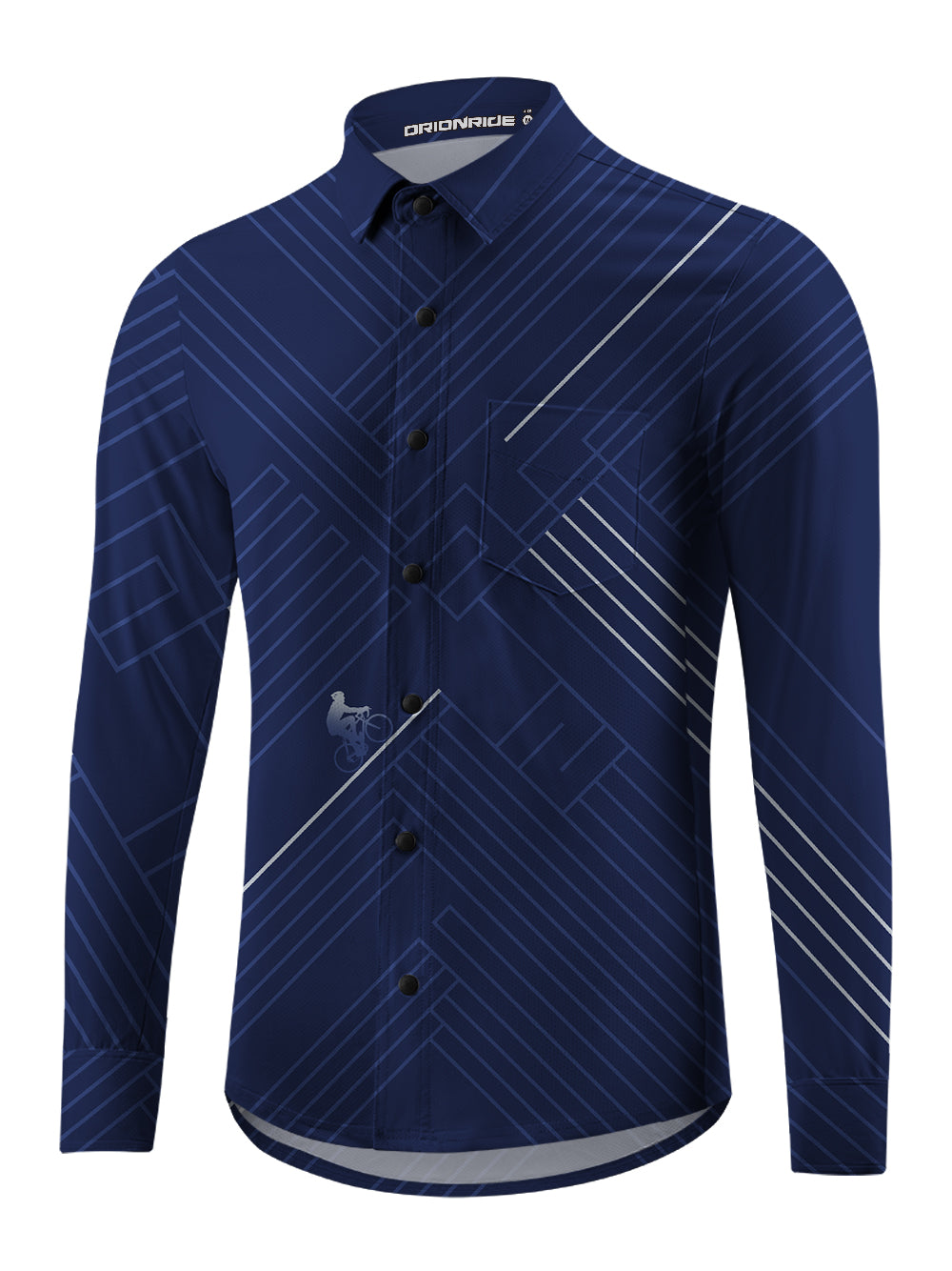 Orionride The Courage To Ride Men's Stretchy Breathable Long Sleeve Gravel Shirt