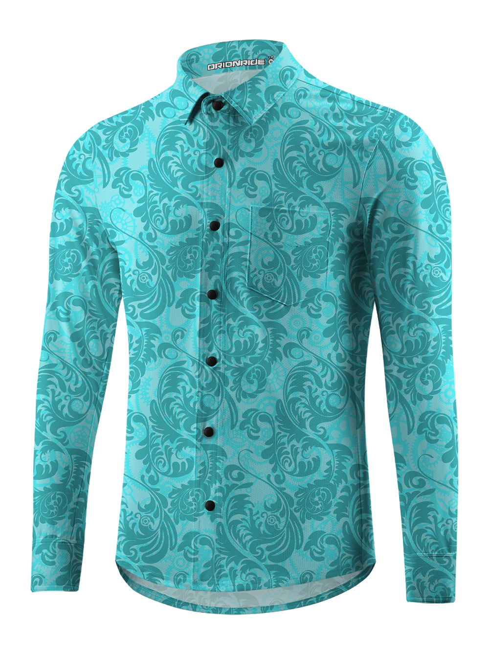 Orionride Psychedelic Vine Men's Stretchy Breathable Long Sleeve Gravel Shirt