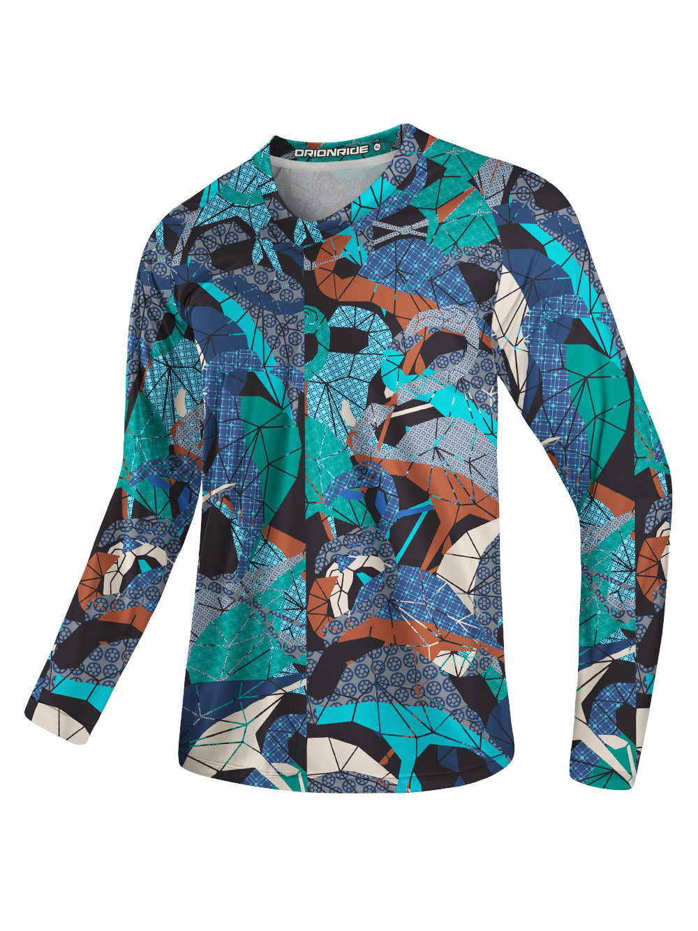 Orionride Geometric Flamingo Long Sleeve Downhill Jersey