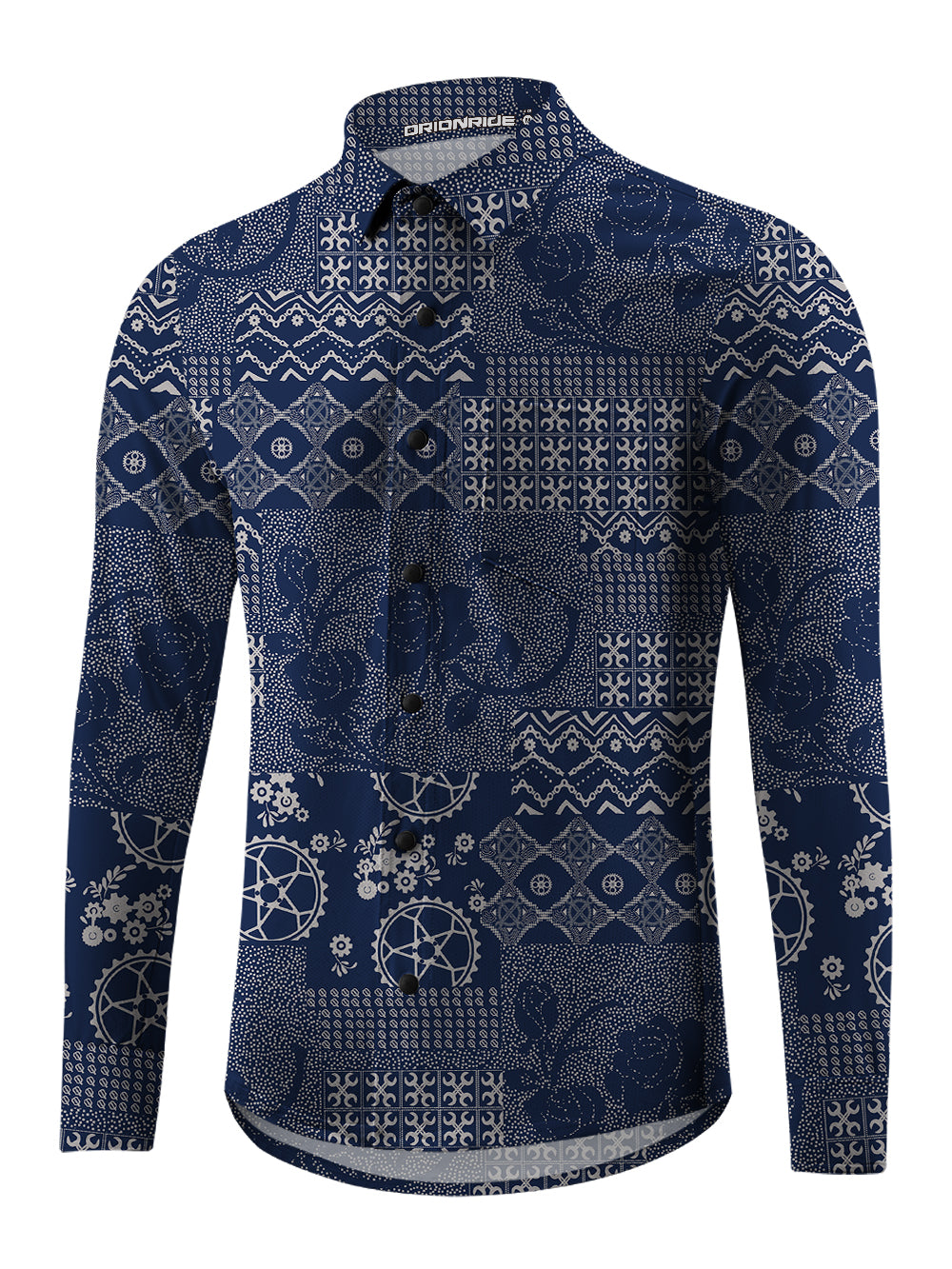 Orionride Rose Story Men's Stretchy Breathable Long Sleeve Gravel Shirt