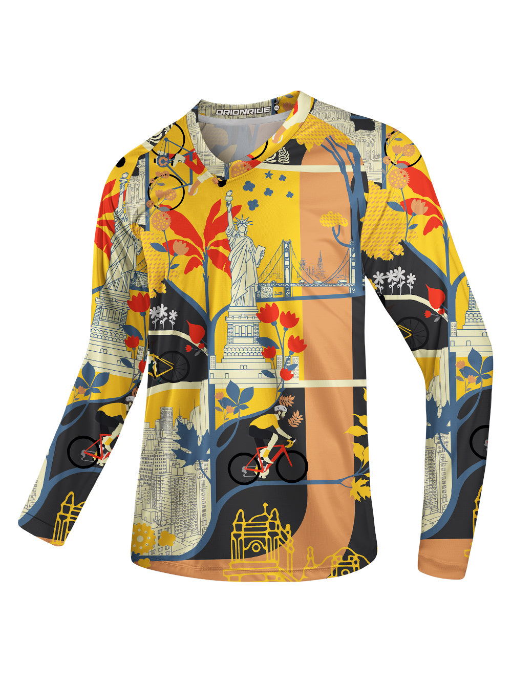 Orionride Cycling Scenery Long Sleeve Downhill Jersey