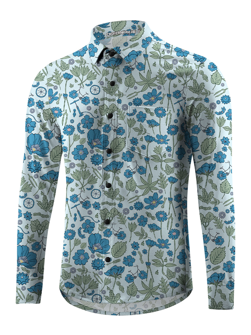 Orionride Garden Path Men's Stretchy Breathable Long Sleeve Gravel Shirt