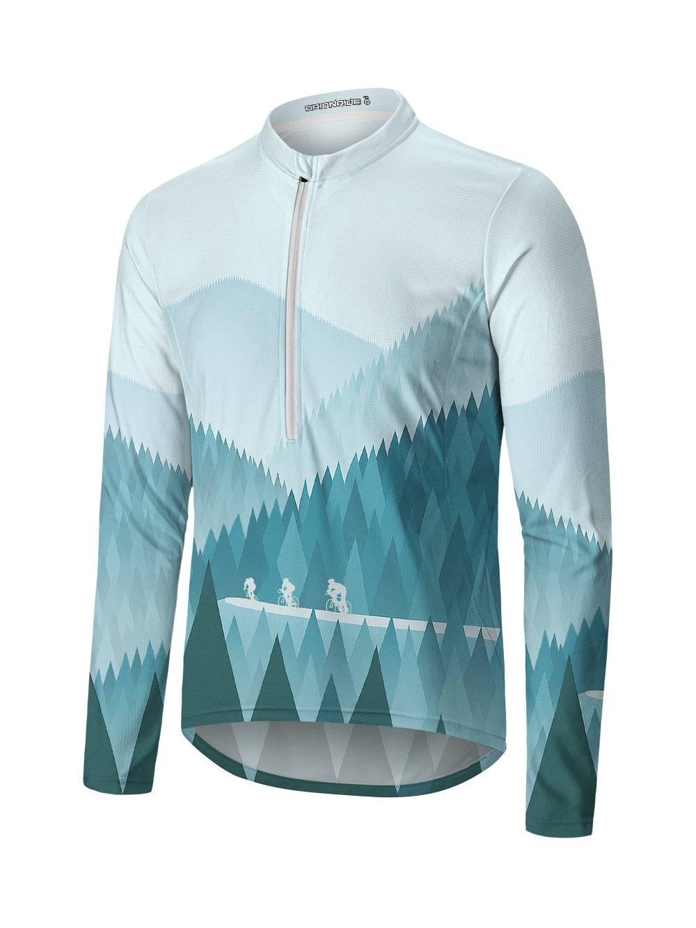 Orionride Through The Mountains Long Sleeve Half Zipper Mountain Bike Jersey