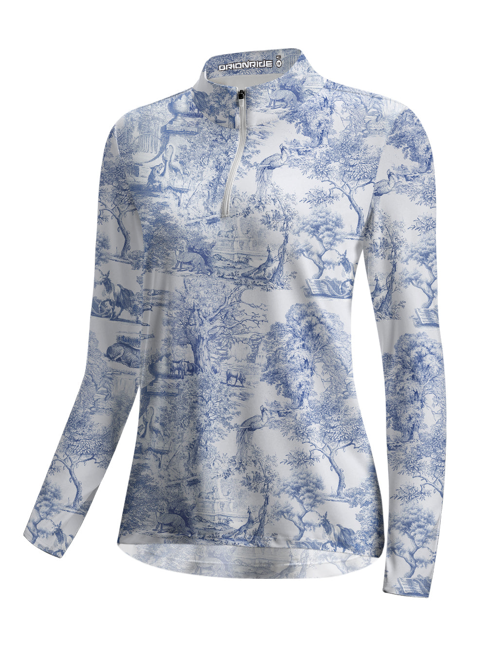 Orionride Animal Party Women's Quarter Zipper Long Sleeve Jersey