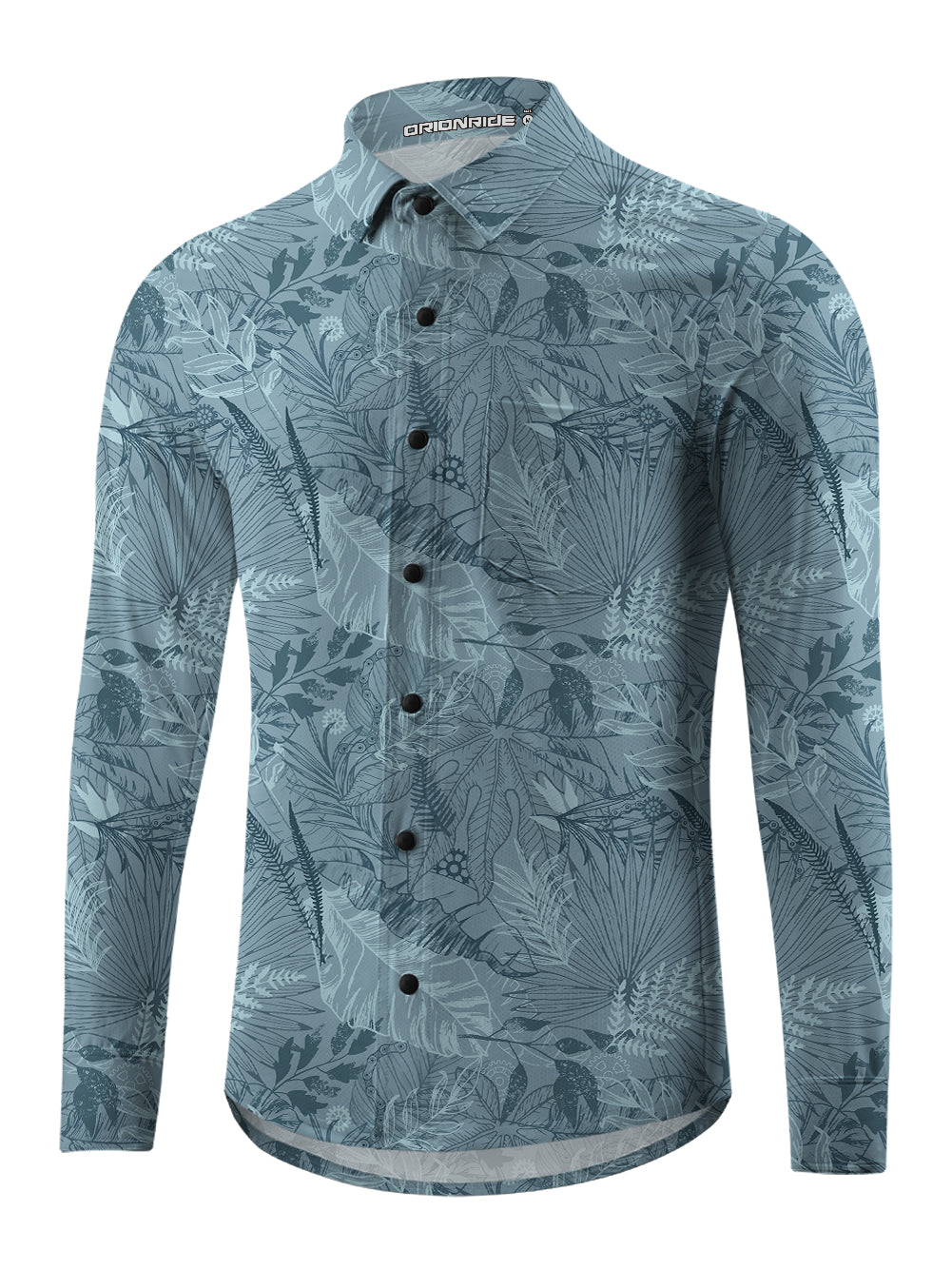 Orionride Leaf Garden Men's Stretchy Breathable Long Sleeve Gravel Shirt