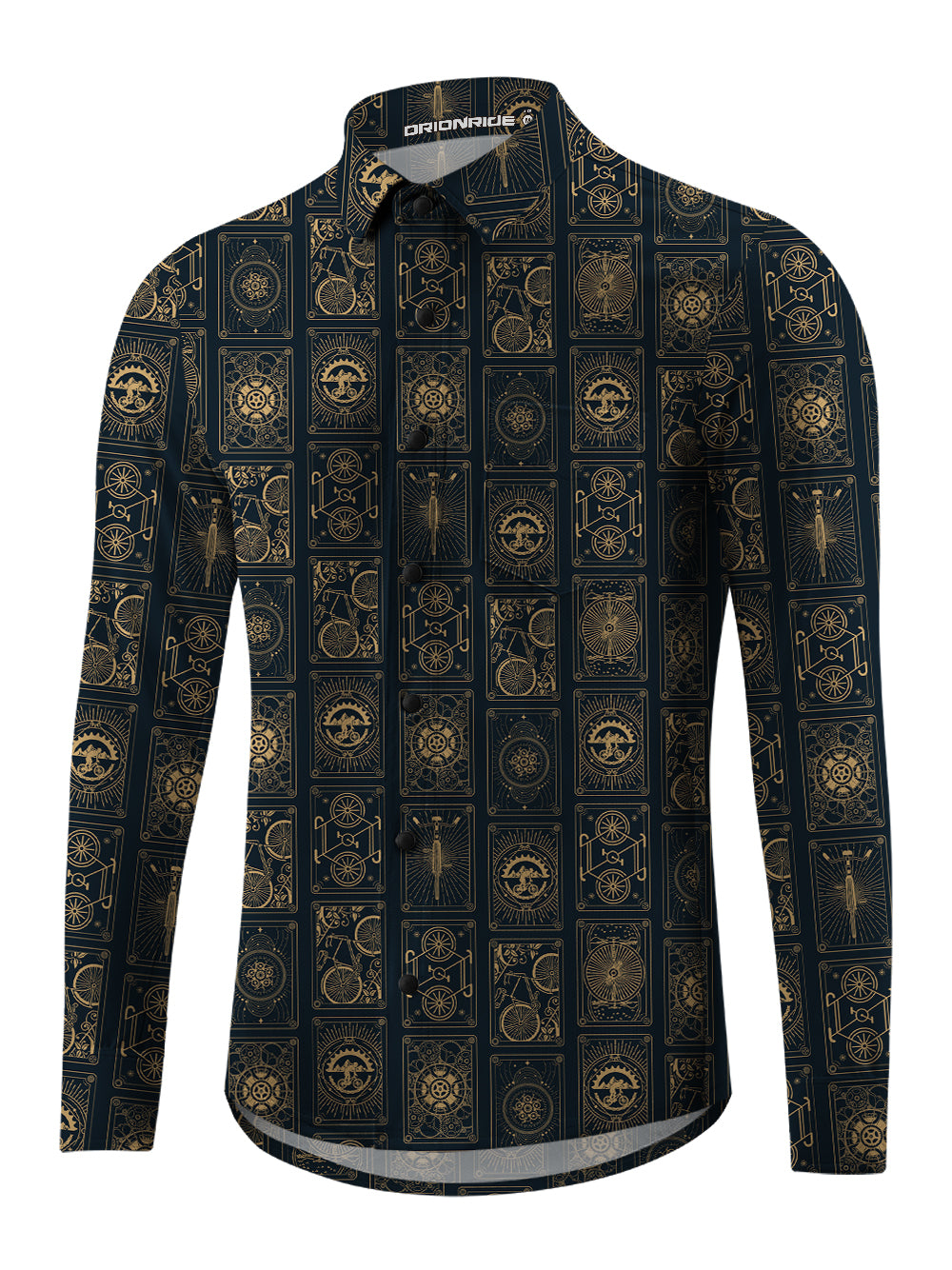 Orionride Bicycle Cards Men's Stretchy Breathable Long Sleeve Gravel Shirt