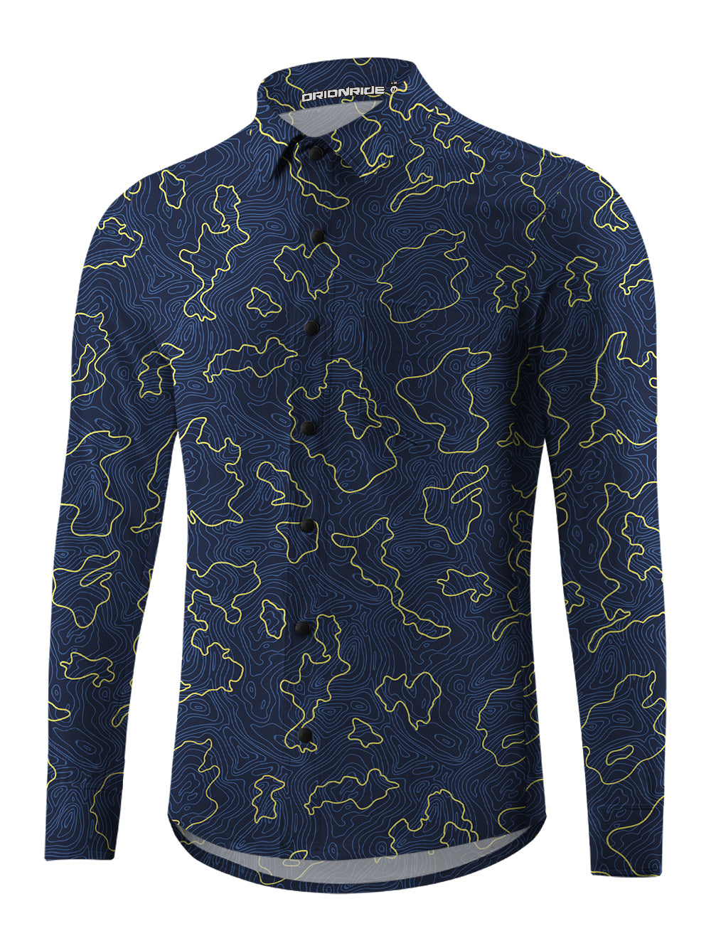 Orionride Contour Tiling Men's Stretchy Breathable Long Sleeve Gravel Shirt