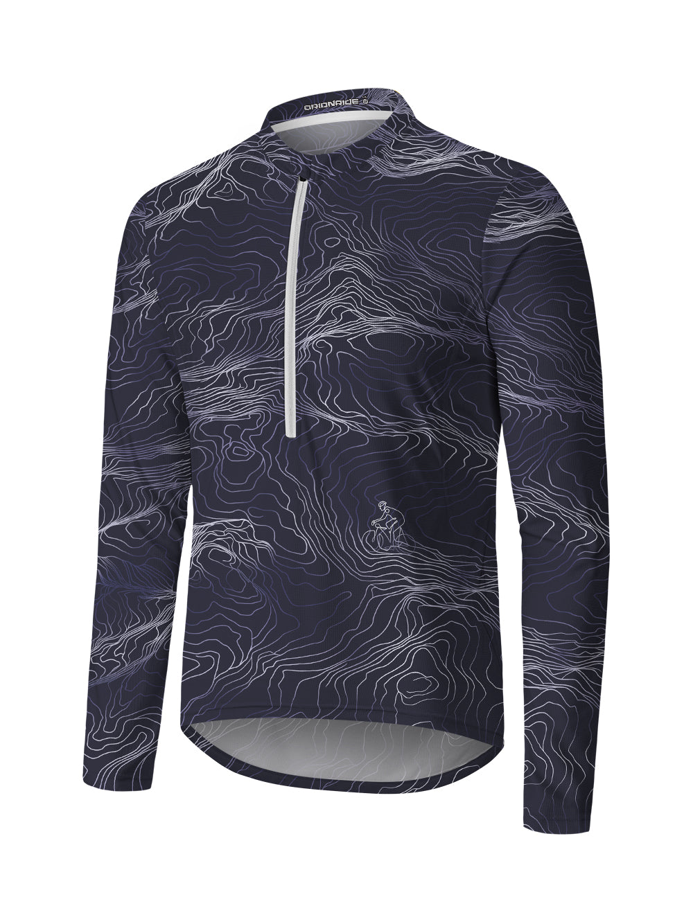 Orionride Rugged Contours Long Sleeve Half Zipper Mountain Bike Jersey