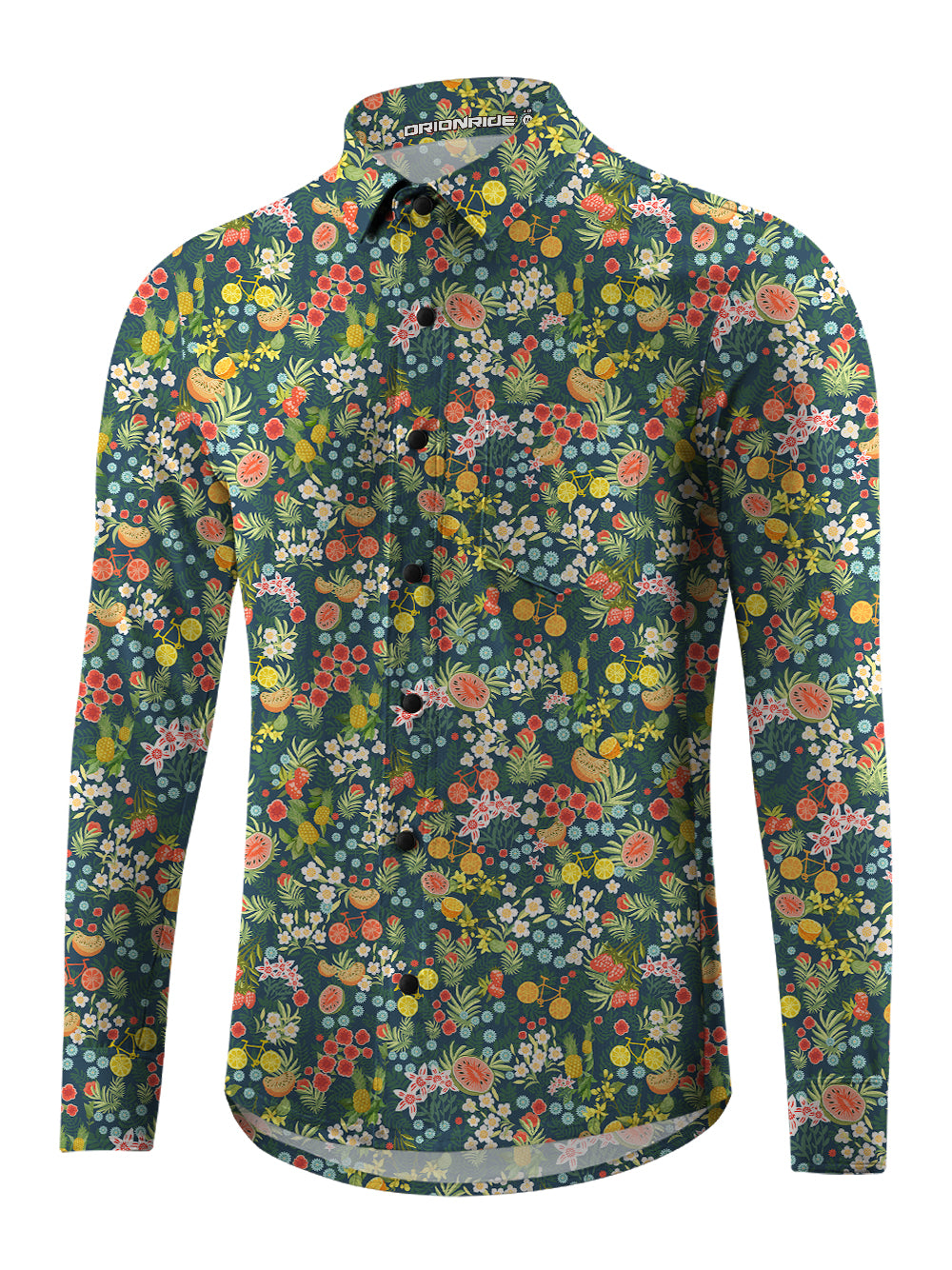 Orionride Juicy Fruit Men's Stretchy Breathable Long Sleeve Gravel Shirt