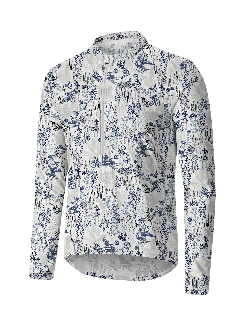 Orionride Dense Forest Long Sleeve Half Zipper Mountain Bike Jersey