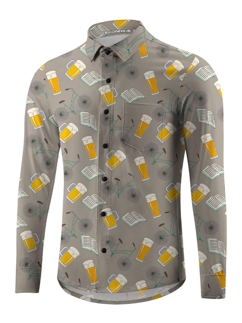 Orionride Ride Day Men's Stretchy Breathable Long Sleeve Gravel Shirt
