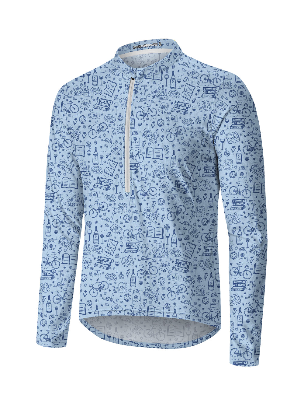 Orionride Cycling Club Long Sleeve Half Zipper Mountain Bike Jersey