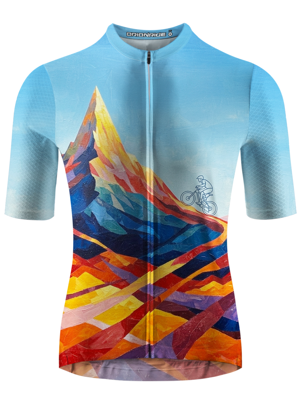 Orionride Colorful Mountain Peaks Short Sleeves Cycling Jersey