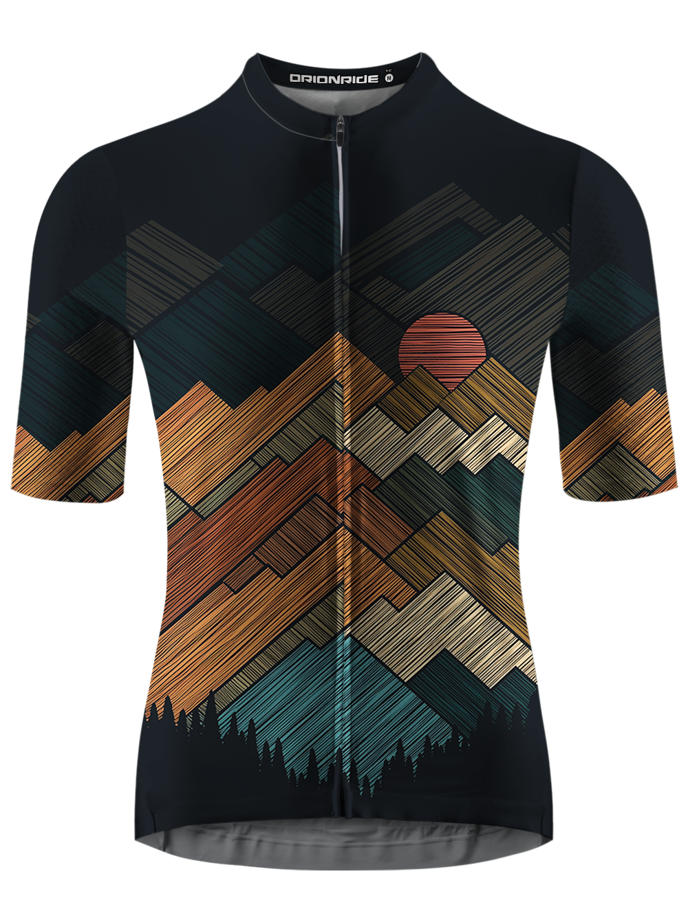 Orionride Draw Mountain Peaks Short Sleeves Cycling Jersey