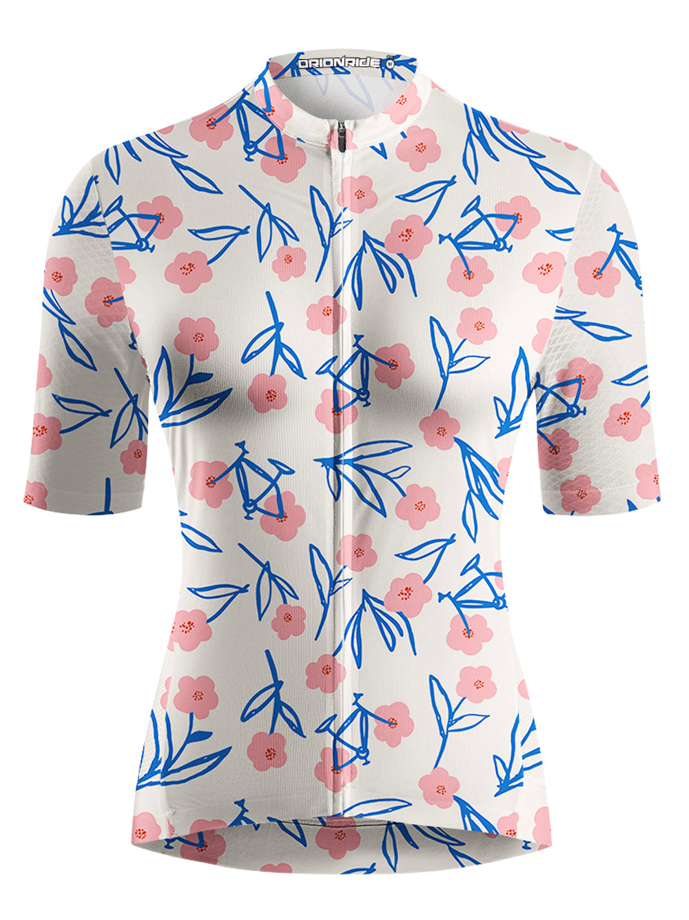 Orionride Pink Flower Bicycle Short Sleeves Women's Jersey