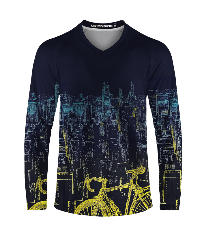 Orionride City Night View Long Sleeve Downhill Jersey