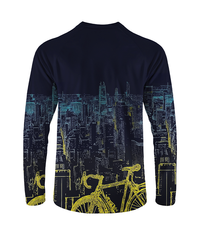 Orionride City Night View Long Sleeve Downhill Jersey